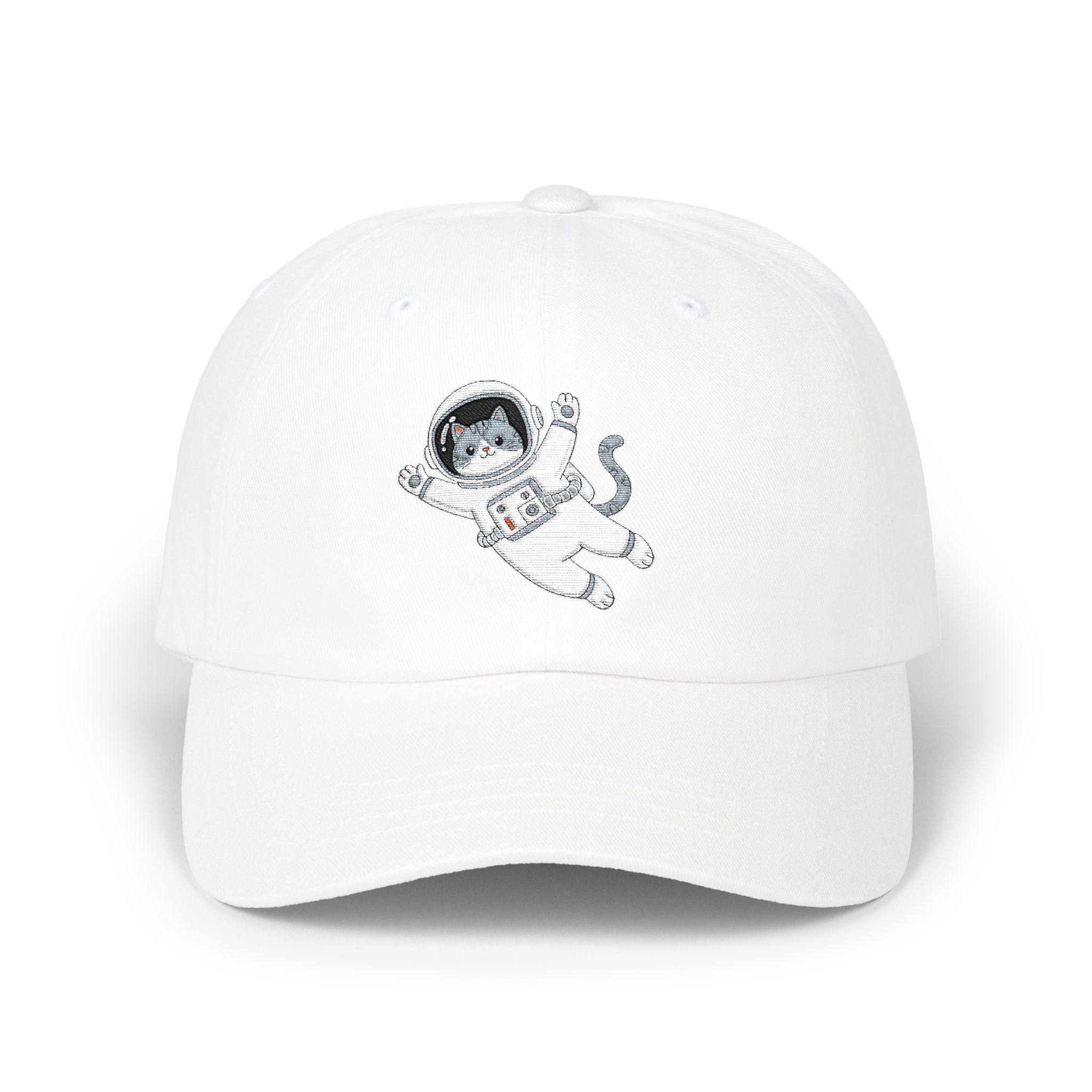 Astronaut Cat Dad Cap | Embroidered Space Cat Baseball Hat