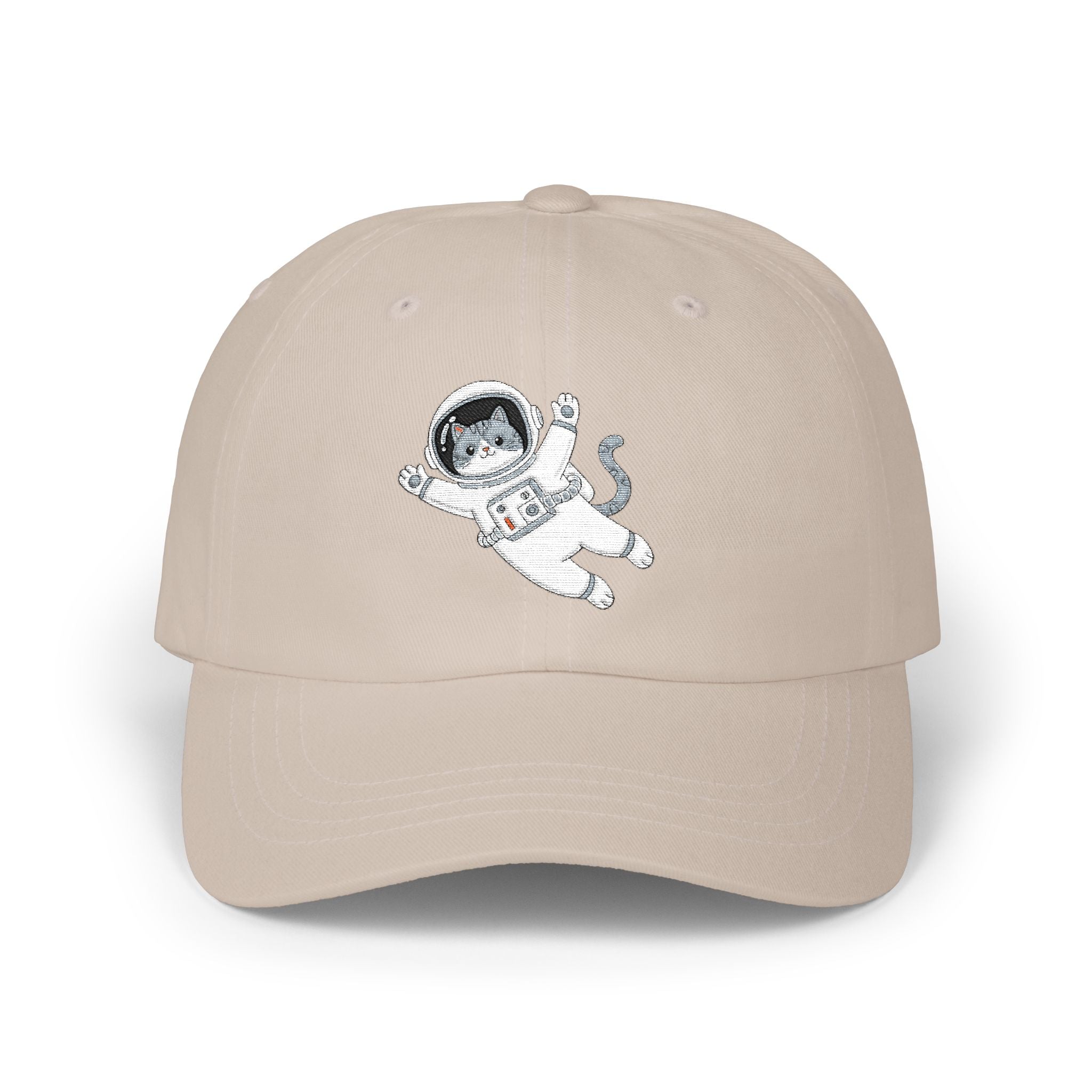 Astronaut Cat Dad Cap | Embroidered Space Cat Baseball Hat