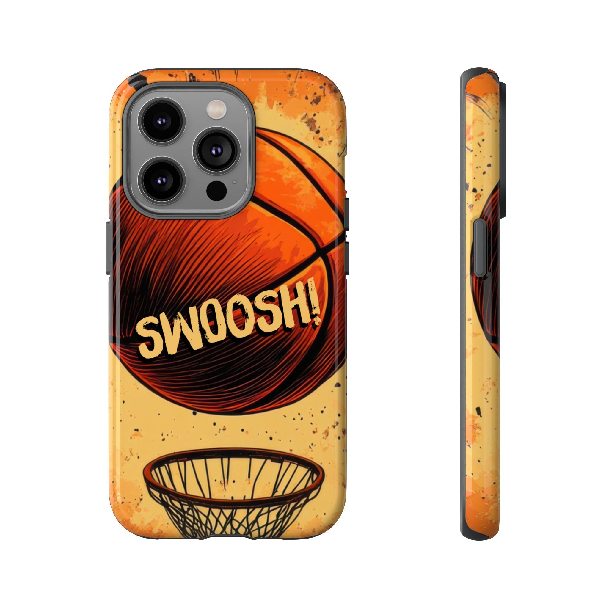 "Swoosh!" Basketball iPhone Case | Retro Sports Phone Cover