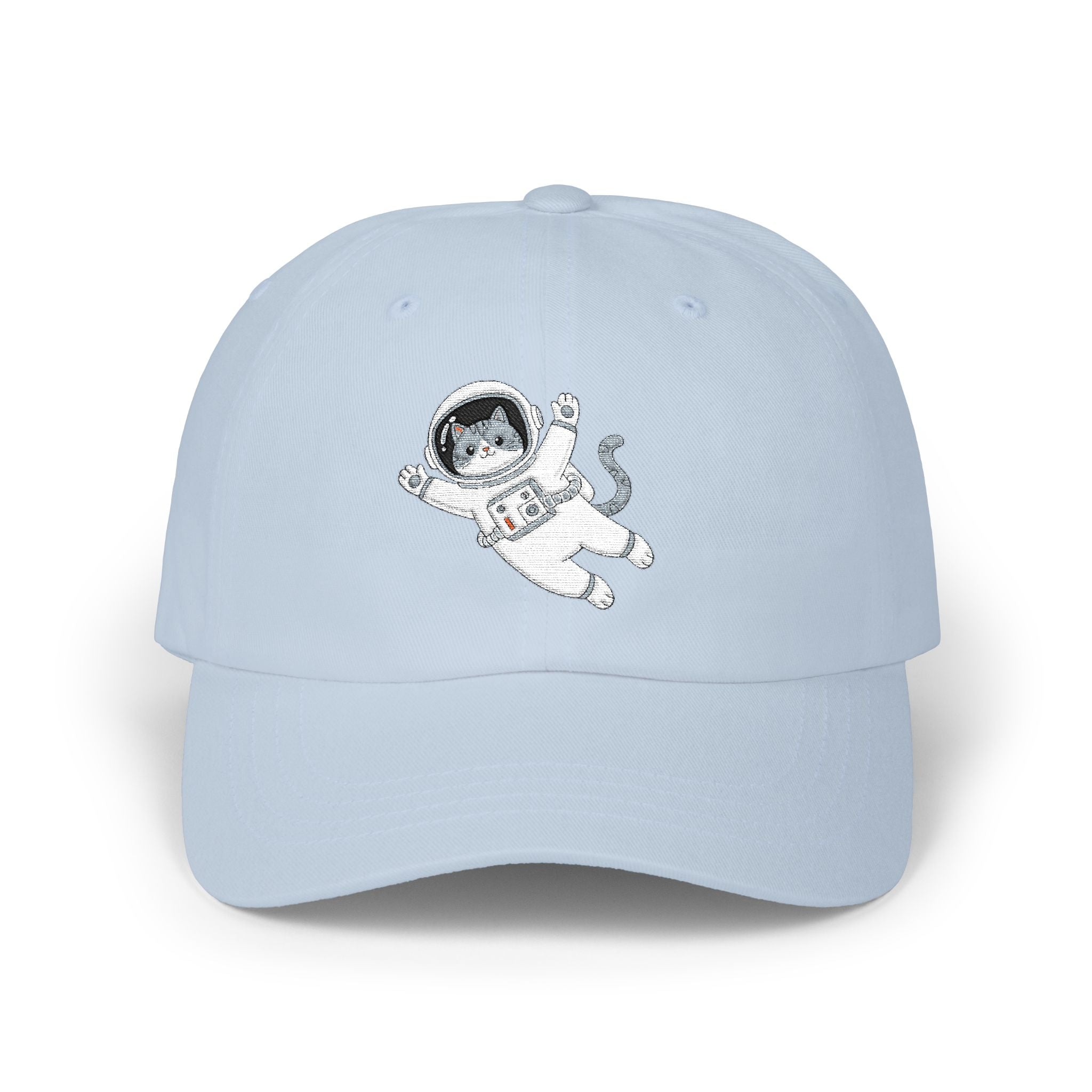 Astronaut Cat Dad Cap | Embroidered Space Cat Baseball Hat