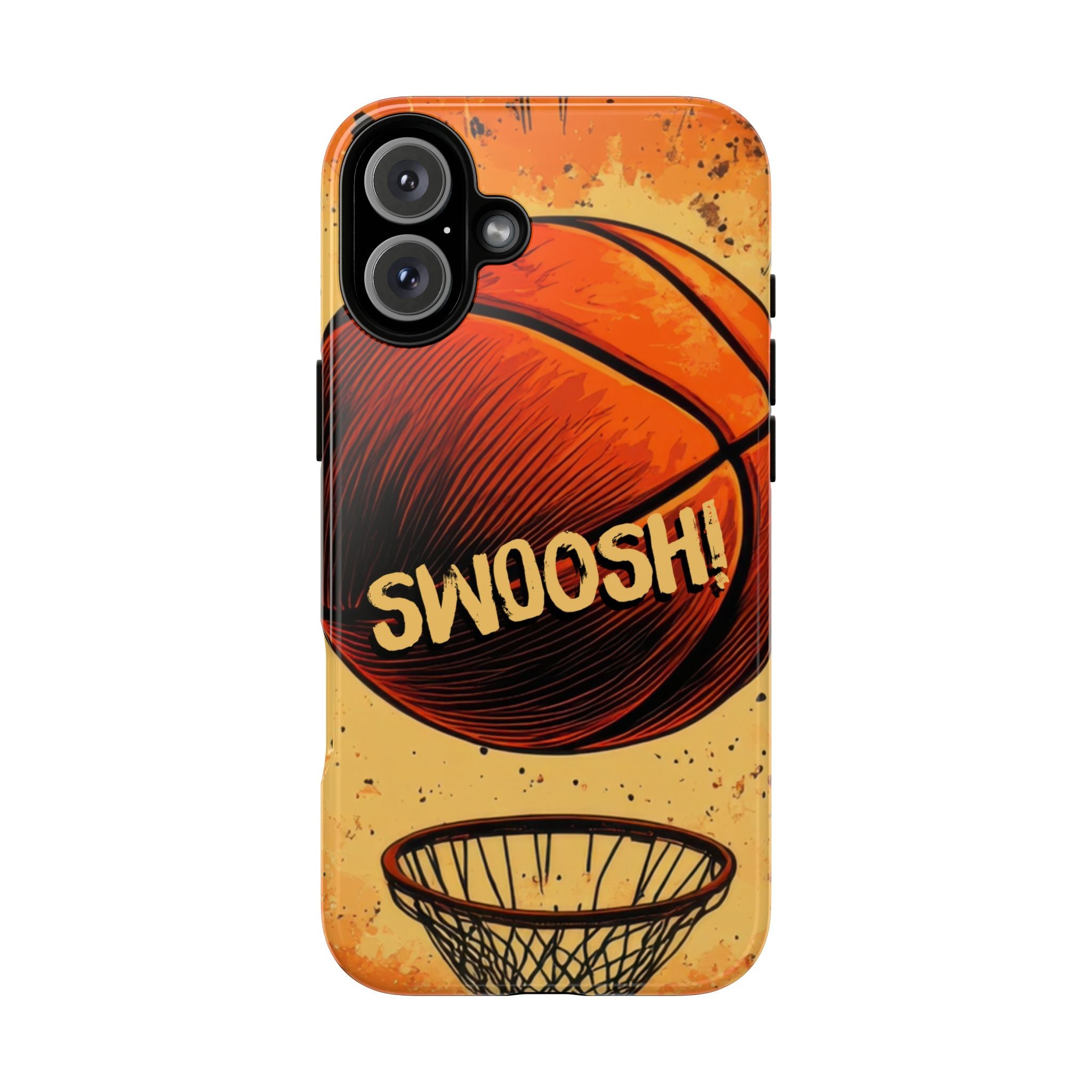 "Swoosh!" Basketball iPhone Case | Retro Sports Phone Cover