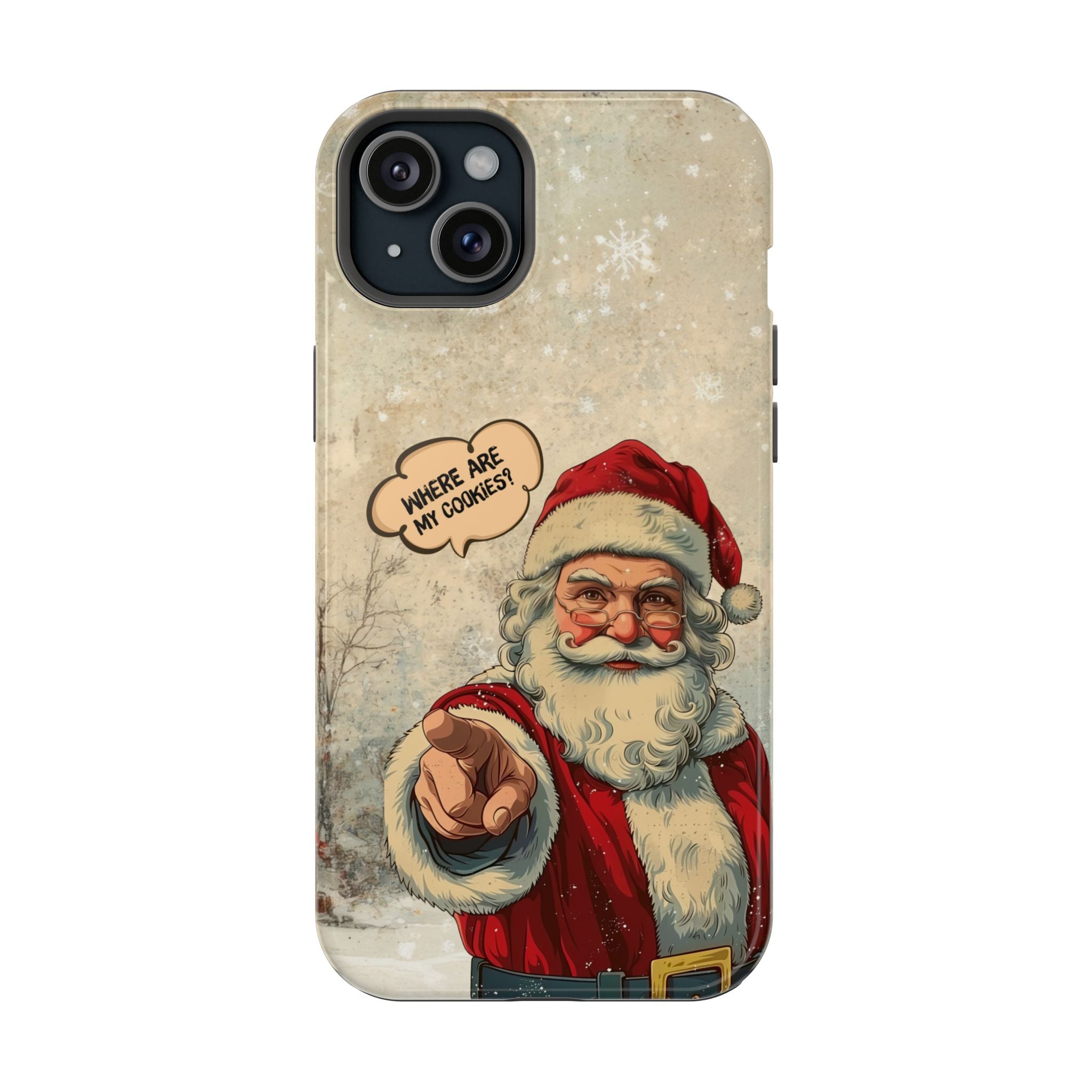 Funny Santa iPhone Case | “Where Are My Cookies?” Christmas Phone Case for iPhone