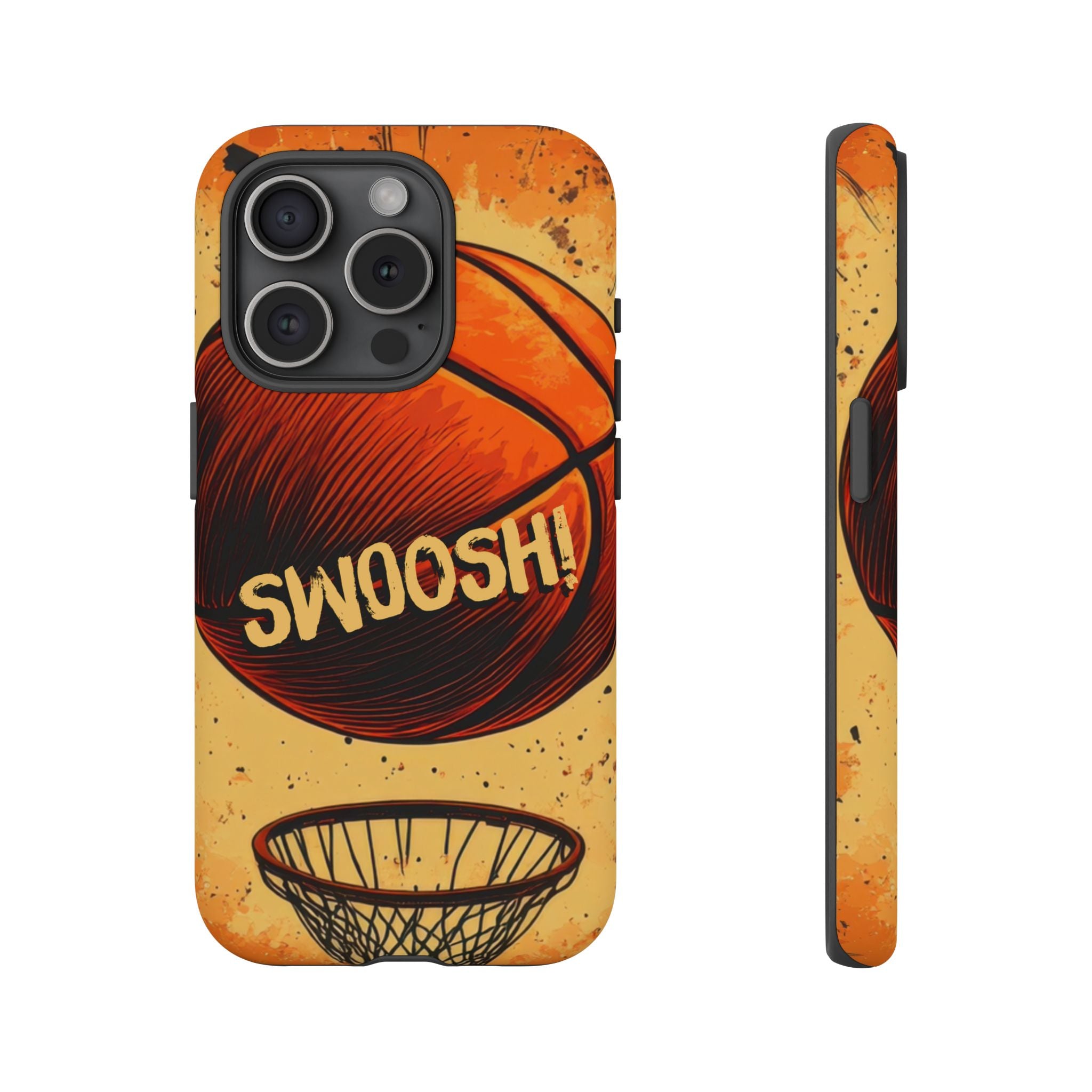 "Swoosh!" Basketball iPhone Case | Retro Sports Phone Cover