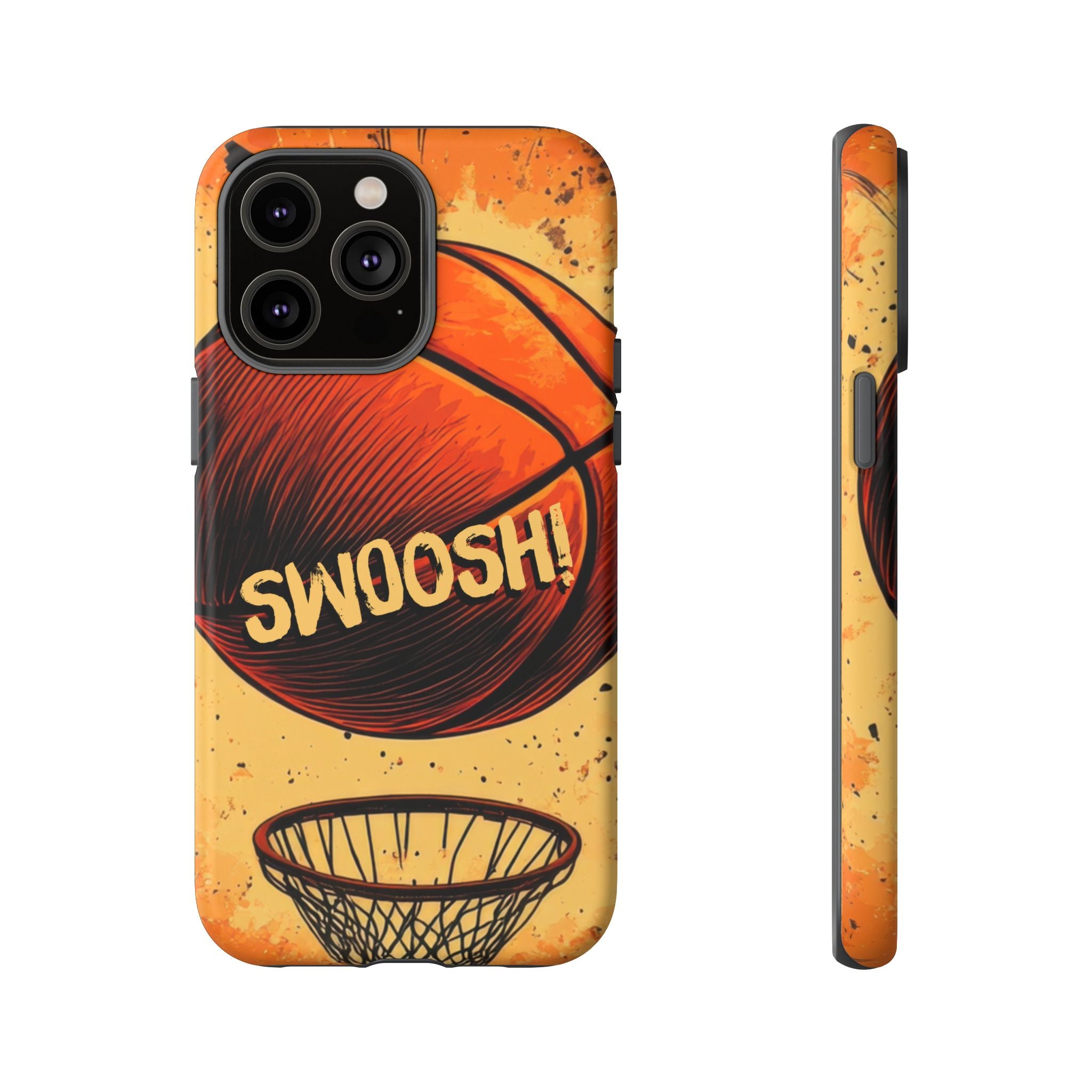"Swoosh!" Basketball iPhone Case | Retro Sports Phone Cover