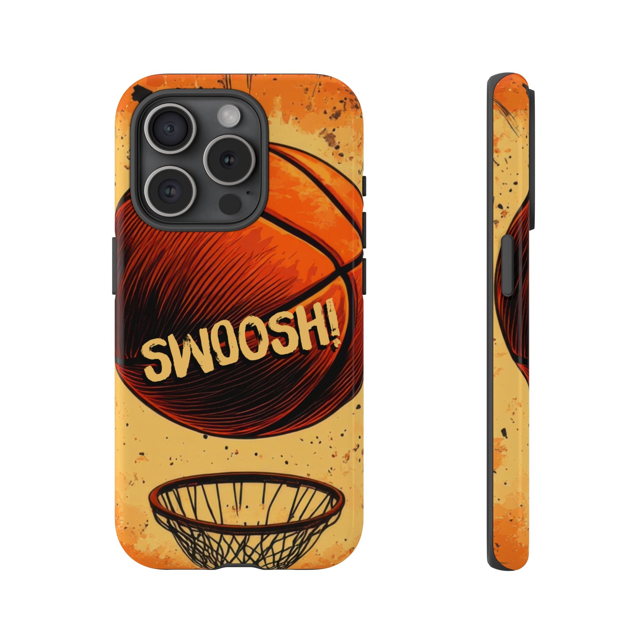 "Swoosh!" Basketball iPhone Case | Retro Sports Phone Cover