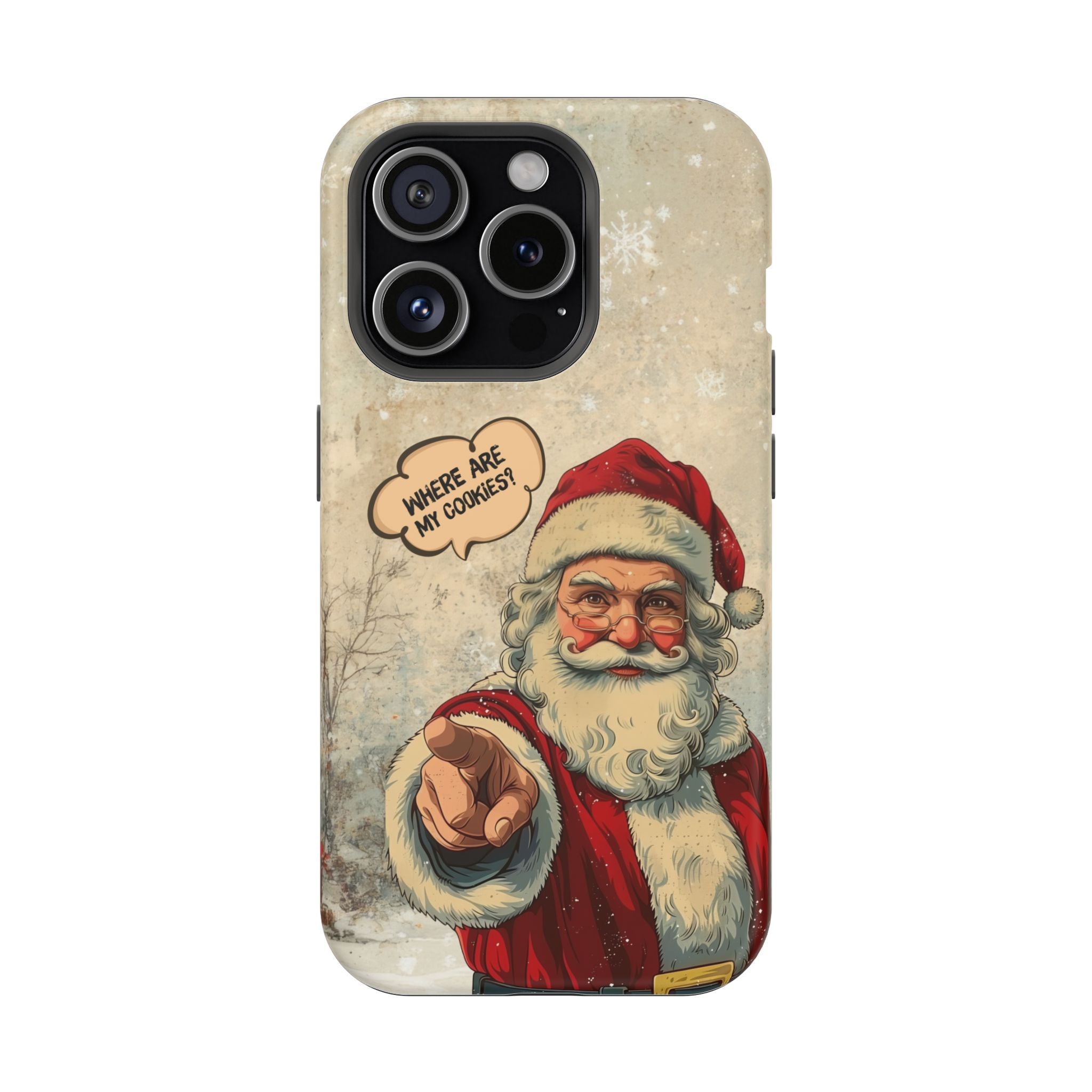 Funny Santa iPhone Case | “Where Are My Cookies?” Christmas Phone Case for iPhone