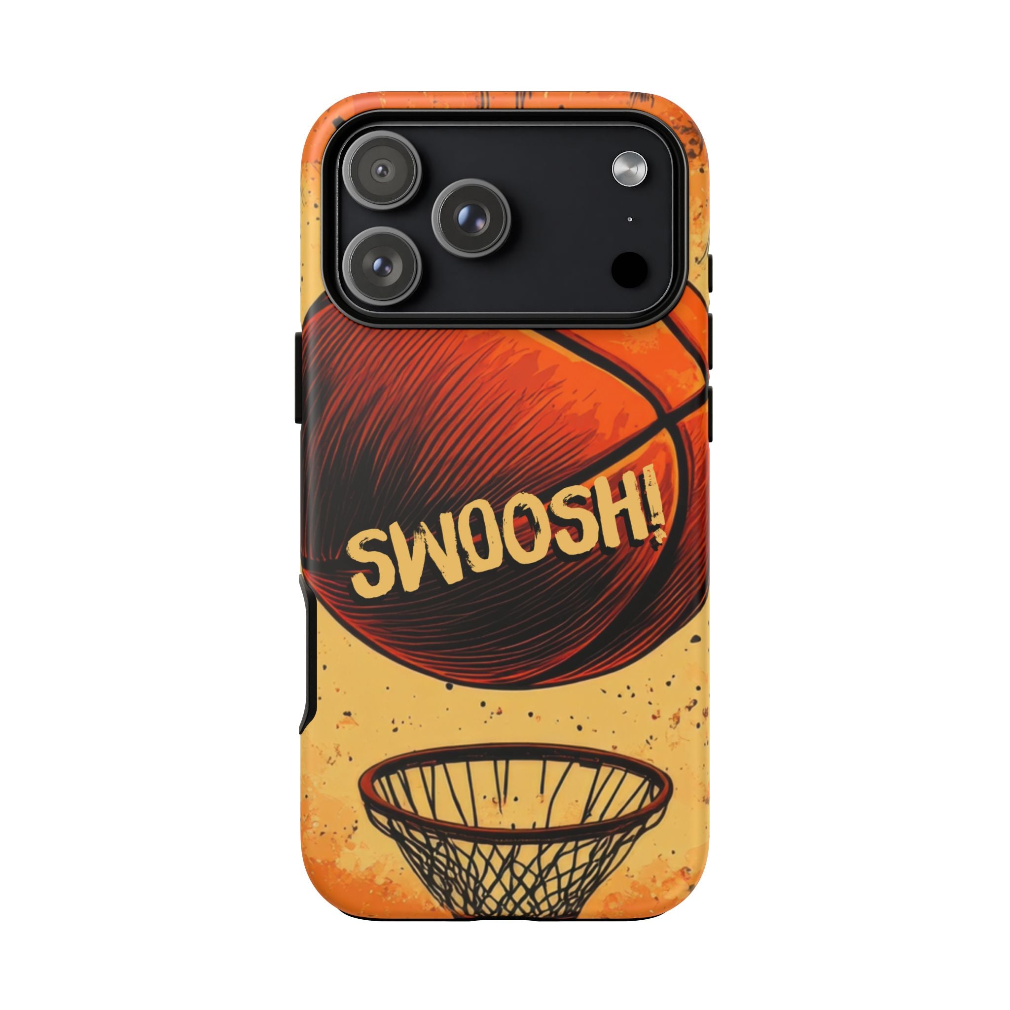 "Swoosh!" Basketball iPhone Case | Retro Sports Phone Cover