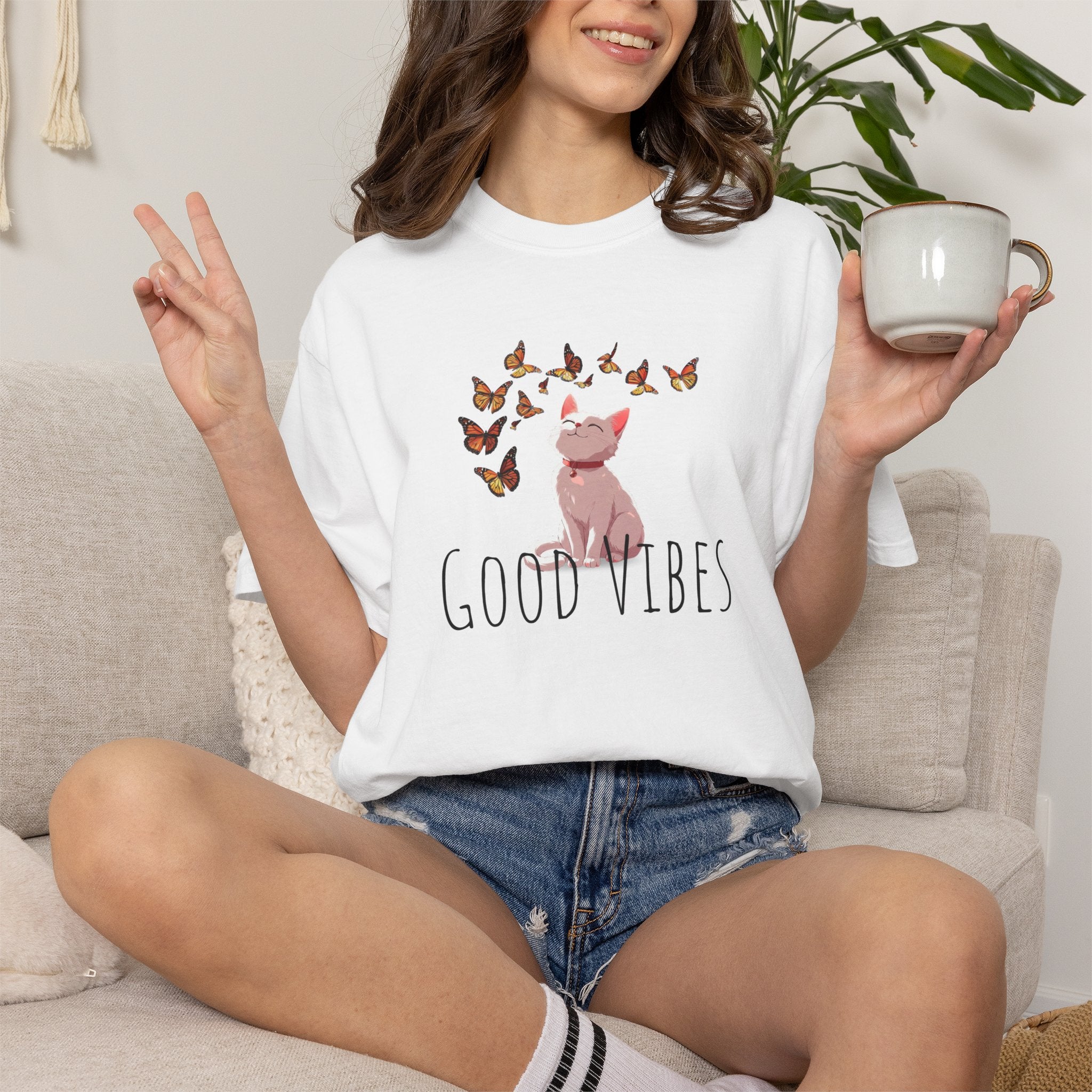 Good Vibes Summer Vacation Shirt for Women | Cute Beach Graphic Tee