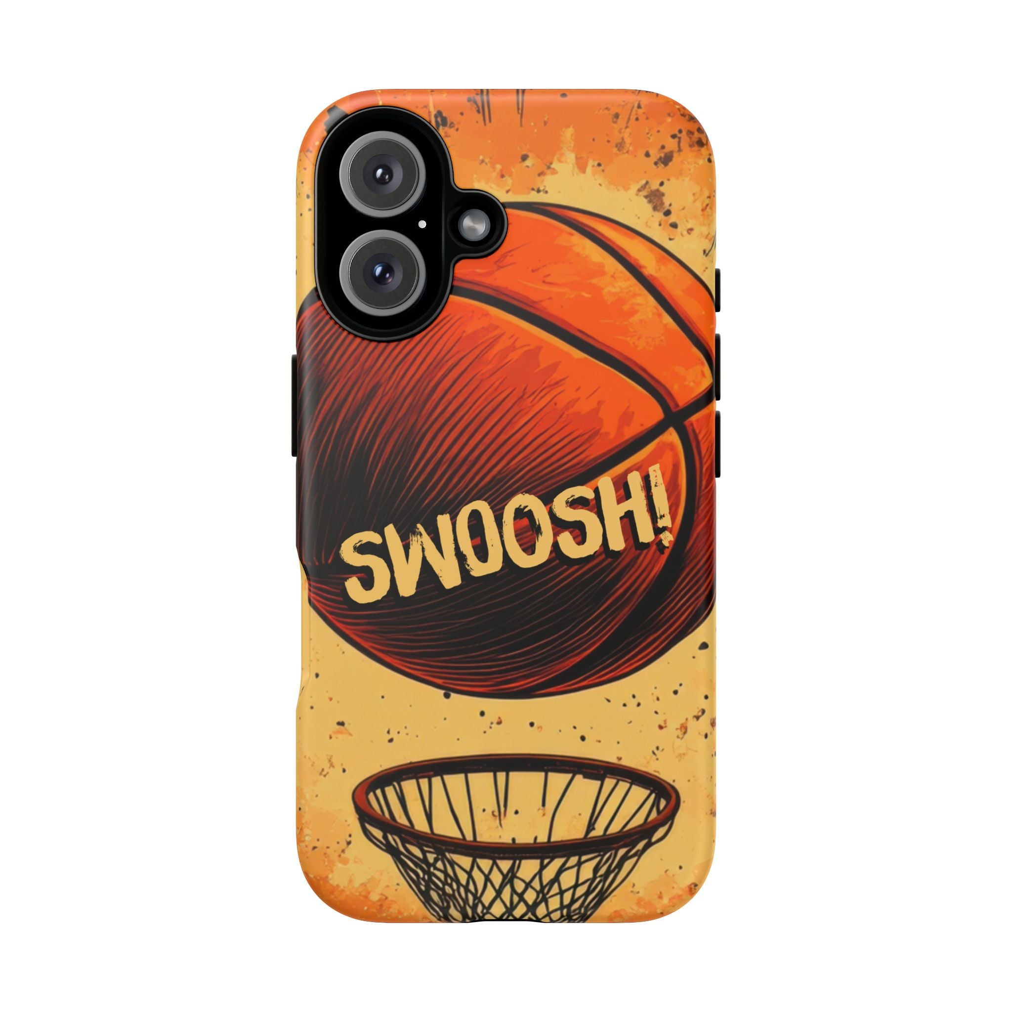 "Swoosh!" Basketball iPhone Case | Retro Sports Phone Cover