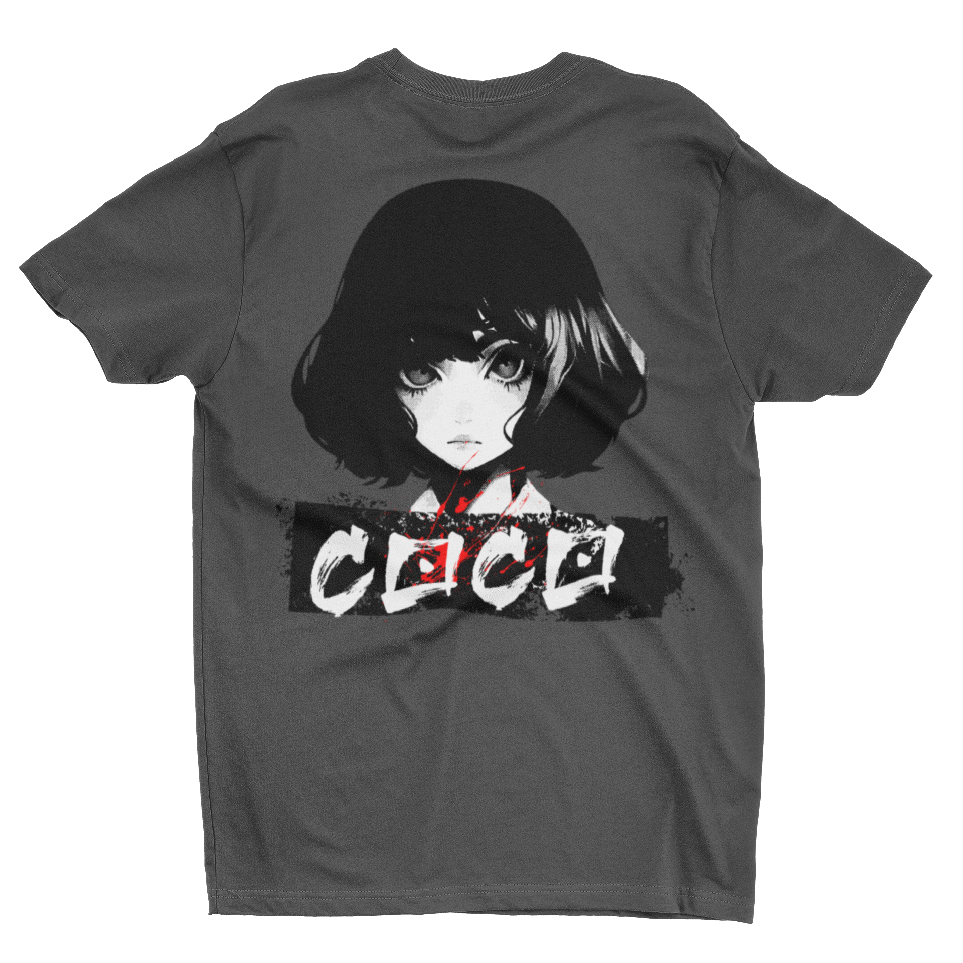 "COCO" Women’s Anime Graphic Tee – Bold Black & White Manga Street Style Shirt
