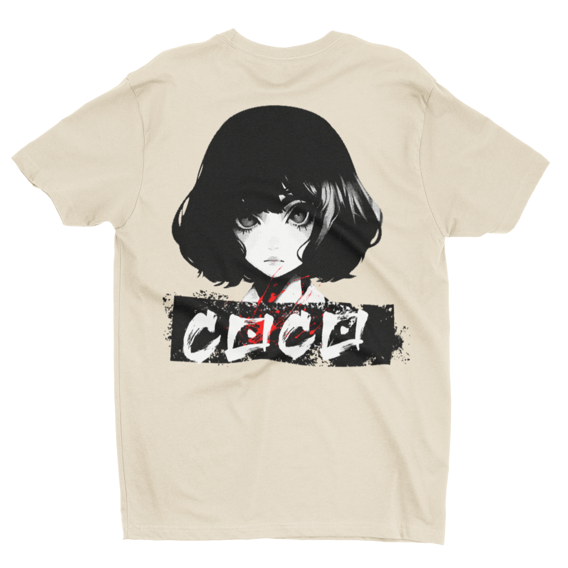 "COCO" Women’s Anime Graphic Tee – Bold Black & White Manga Street Style Shirt