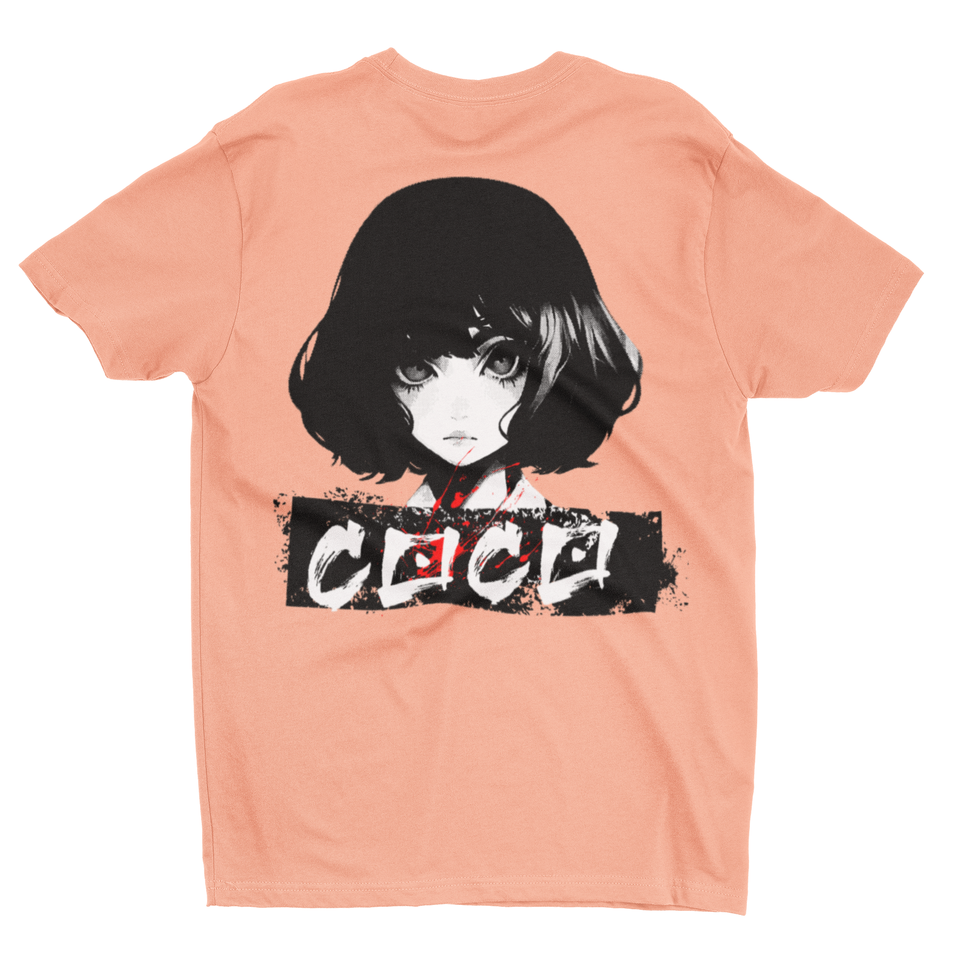 "COCO" Women’s Anime Graphic Tee – Bold Black & White Manga Street Style Shirt