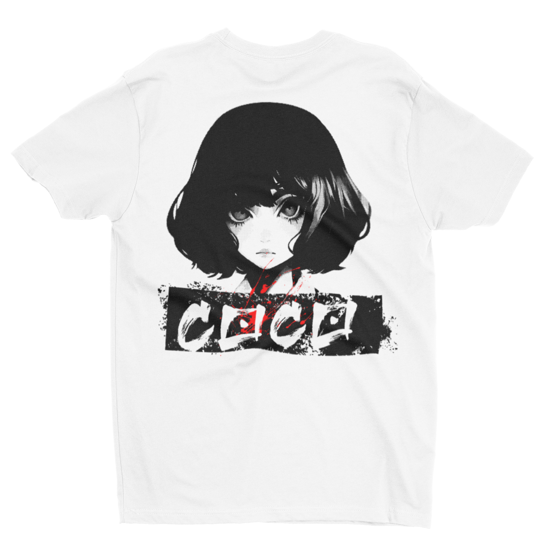 "COCO" Women’s Anime Graphic Tee – Bold Black & White Manga Street Style Shirt