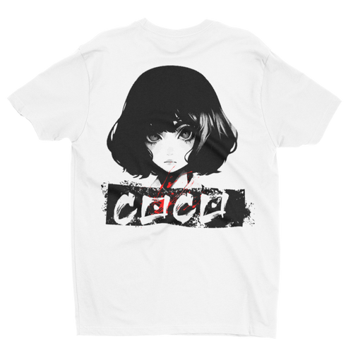 "COCO" Women’s Anime Graphic Tee – Bold Black & White Manga Street Style Shirt