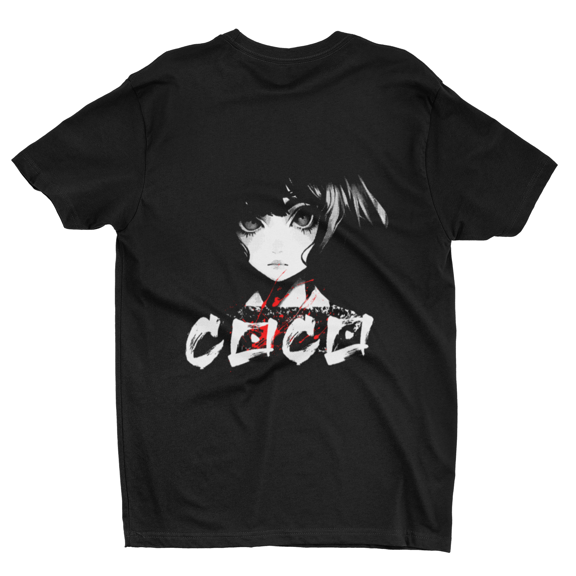 "COCO" Women’s Anime Graphic Tee – Bold Black & White Manga Street Style Shirt