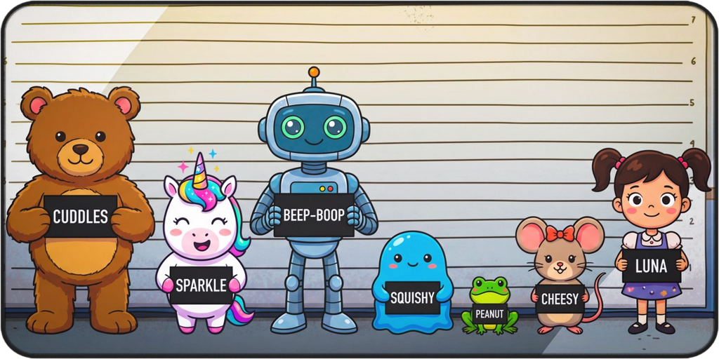 Cute Lineup Crew – XL Cute Desk Mat